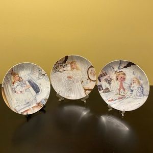 Knowles Fine China Corinne Layton Three 8.25” Small Blessings Collection Plates